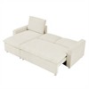 90" Corduroy Sleeper Sectional Sofa Bed with Pull-Out Bed & Reversible Storage Chaise - 2 of 4