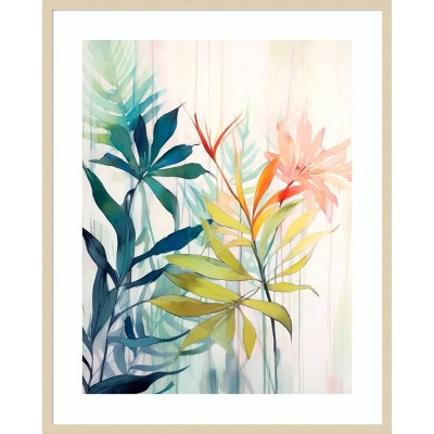 Pink and Yellow Floral Elegance I Framed Graphic Art Print