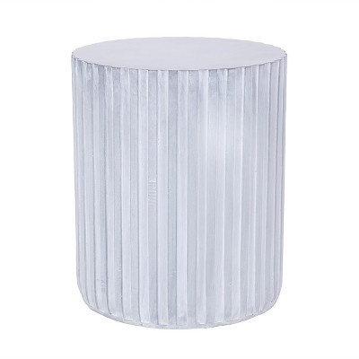 GDFStudio Abney Outdoor Lightweight Concrete Side Table, Gray Blue