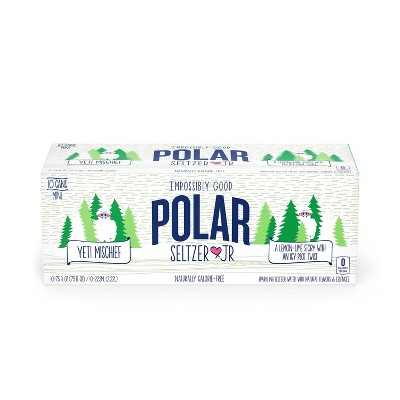 Polar Jrs Yeti Mischief Sparkling Water - 10pk/7.5 fl oz