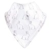 Hudson Baby Infant Girl Cotton Bib and Headband Set 5pk, White Bunny - 4 of 4