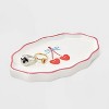 Cherries with Bow Small Ceramic Jewelry Tray - A New Day™ Pink/Red - 2 of 2