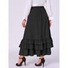 INSPIRE CHIC Women's Steampunk Ruffle Layered Maxi Skirt - 3 of 4