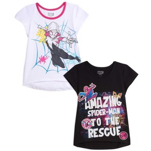 Marvel Spider-Man Spider-Gwen Ghost Spider Girls 2 Pack T-Shirts Toddler - 1 of 4