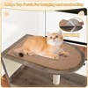 Tangkula 34.5" Tall Wooden Cat Tower w/ Sisal Scratching Post & Mat Litter Box Enclosure - 4 of 4