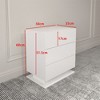 LED Nightstands Bedside Table, Night Stand With 3 Storage Drawers, LED Lights, Modern Bedside Table, Stylish Bedside End Side Table Furniture - 3 of 4