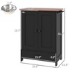 DSVIMOY Dog Feeding Station, Dog Food Storage Cabinet with Hidden Dog Bowls, Adjustable Panel, Hooks for Medium Sized Dogs, Black, 23.6"*13.8"*31.5" - 3 of 4