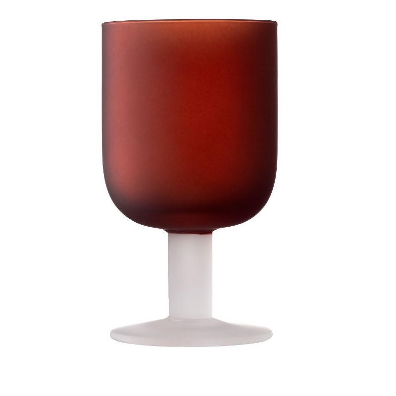 Elle Decor Frosted Glass Goblets Set of 4 Beverage Stemmed Glass Cups, 8.2 oz. Capacity, 2 of 8
