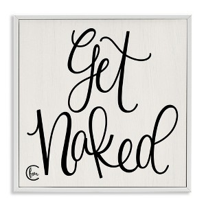 Stupell Industries Get Naked Curly Script, 17" x 17" - 1 of 4