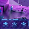 Aheaplus Gaming Desk with Hutch and LED Lights, Computer Table with Storage Shelves - 4 of 4