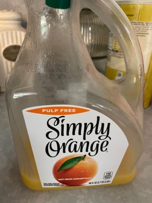 Simply Orange Pulp Free Juice Bottle, 52 fl oz, Orange