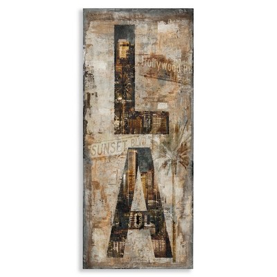 Stupell Industries Los Angeles Montage Collage, 13" x 30"