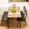 4-Piece Kitchen Dining Set with Table, Bench & 2 Chairs, Modern Space-Saving Dinette Set - 2 of 4