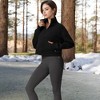 Anna-Kaci Active Women's Cropped Half-Zip Pullover Hoodie with Front Pocket - 4 of 4