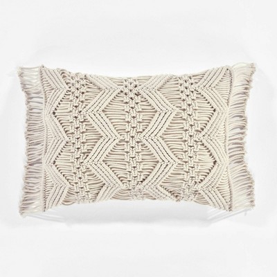 20x20 Oversize Emma Square Throw Pillow Cover White - Lush Décor