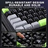 YUNZII D98 Membrane Gaming Keyboard,RGB Backlit Black & Green - 3 of 4