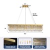Siljoy Modern Crystal Chandelier, K9 Rectangular Chandelier, Luxury Pendant Ceiling Light for Dining Room Kitchen Island - 3 of 4