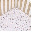 NoJo Disney Mickey Mouse - Red, Yellow, Black and White Mickey Confetti Nursery Fitted Mini Crib Sheet - 3 of 4