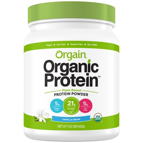 Orgain Organic Vegan Plant Based Protein Powder Vanilla Bean