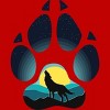 Boy's Design By Humans Wolf's paw. The wolf and the moon By ArtistDreams T-Shirt - 2 of 3