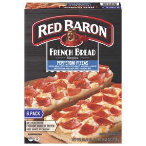 Red Baron Pepperoni French Bread Personal Frozen Pizza -  32.4oz/6ct - 1 of 4