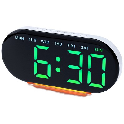 Unique Bargains Digital Plastic Corded Electric Adjustable Accurate Alarm Clock 7.1 x 3.1 x 1.2 inch