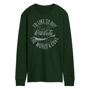 Men's - Coca-cola - Buy The World A Coke Long Sleeve Graphic T-Shirt - 1 of 2