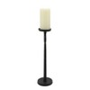 Sagebrook Home 17" Metal Candle Holder - Contemporary Black Aluminum Narrow Candle Holder for Home, Office, Event Decor - Centerpiece Candle Decor - 3 of 4