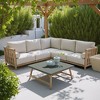 Coffee Table 15"H, Faux Concrete & Acacia Wood, Gray & Natural Finish, Modern Square Design by Zuo Modern - 2 of 4