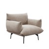 Living Room Accent Chair, Single Sofa Chair, Upholstered Armchair Sofa Chair, with Metal Legs, Mid-Century Modern Lazy Chair - 4 of 4