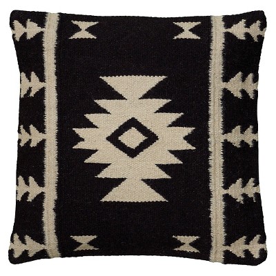 Broyhill - Black Textured Stripe Square Throw Pillow