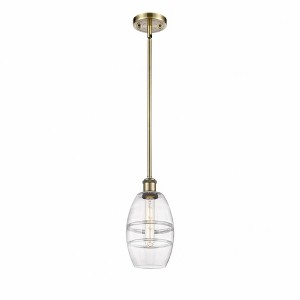 Vaz - 1 Light Stem Hung Mini Pendant In Industrial Style-8.13 Inches Tall and 5.88 Inches Wide - 1 of 1
