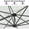 PURPLE LEAF 10 Feet Patio Umbrella Outdoor Cantilever Round Umbrella Aluminum Offset Umbrella with 360-degree Rotation for Garden Pool Patio - 3 of 4