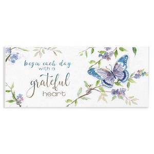 Stupell Industries Begin Day with Grateful Heart, 17" x 7" - 1 of 4