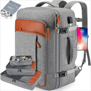 Expandable Carry On Backpack , Flight Approved Suitcase Backpack with 4 Packing Cubes for Travel - 1 of 4