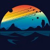 Junior's Design By Humans Scenic colorful space view shuttle pilot science fiction art By happycolours T-Shirt - 2 of 3