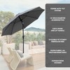 Four Seasons Courtyard 9 Foot Crank Lift Auto Tilt System Patio Umbrella - 4 of 4