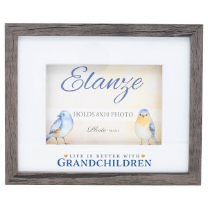Elanze Designs Life is Better with Grandchildren 8 x 10 Grey Wood Picture Frame - 1 of 4