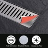 WOWOW Stainless Steel Linear Shower Drain with Removable Cover Grate - 3 of 4