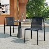 Christopher Knight Home Balfour Outdoor Modern Stackable Rattan and Iron Dining Chair (Set of 2) - 2 of 4
