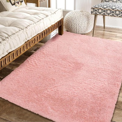 Non-Slip Runner Rug - Fluffy Stain Resistant Shag Carpet for Nursery & Bedroom, Ultra Soft Solid Color Indoor Floor Mat