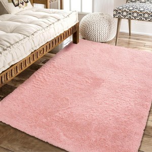 Runner Rug,Non-Slip Stain Resistant Fluffy Nursery Rug,Ultra Soft Shag Throw Carpet Solid Color Indoor Floor Carpet for Bedroom - 1 of 4