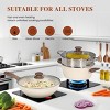 SEVOBAL Pots and Pans 17-Piece Non-Stick Cookware Set with Stay-Cool Handle Glass Lids for Kitchen - 3 of 4
