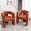 Set of 2 28" Wide Boucle Upholstered Square Armchair - Kinwell - 4 of 4