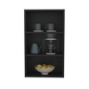 Alilang 12.00 Inch Modern Black Open Shelf Storage Unit with Three Spacious Compartments - Black - 3 of 4