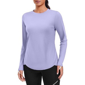 Pinspark Women Sun Shirt Long Sleeve Quick Dry Hiking Shirts with Thumbholes UPF 50+ Workout Tops for Outdoor Running - 1 of 4