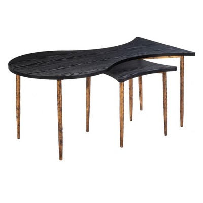 Zuo Norden Coffee Table Set (2-Piece) Black & Bronze