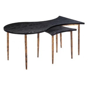 Zuo Norden Coffee Table Set (2-Piece) Black & Bronze - 1 of 4