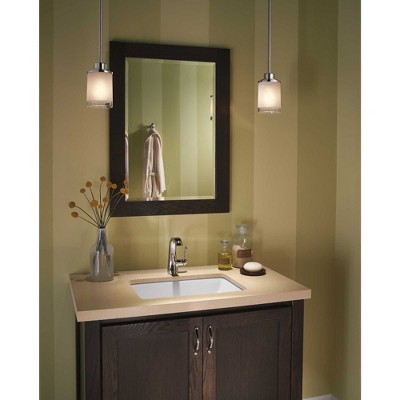 Alexa Brushed Nickel Mini Pendant Light with Glass Shade