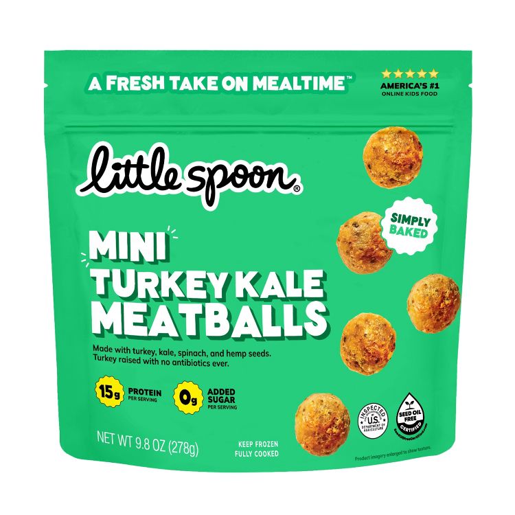 Little Spoon Mini Turkey Kale Meatballs Frozen Kids' Food - 9.8oz, 1 of 6